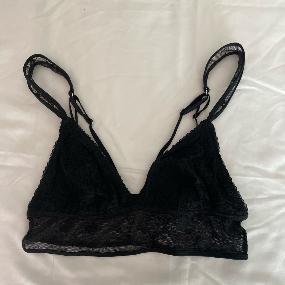 Aerie Black Triangle Bra